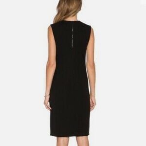 Vince Sleeveless Knit Knee Length Sheath Dress with Exposed Back Zipper